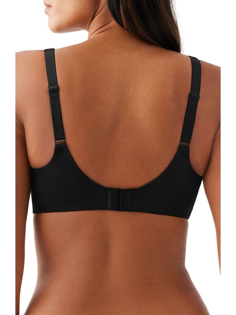🆕WACOAL Inside Job Full Unpadded Wireless Bra 34C Black #852345 - Picture 2 of 8